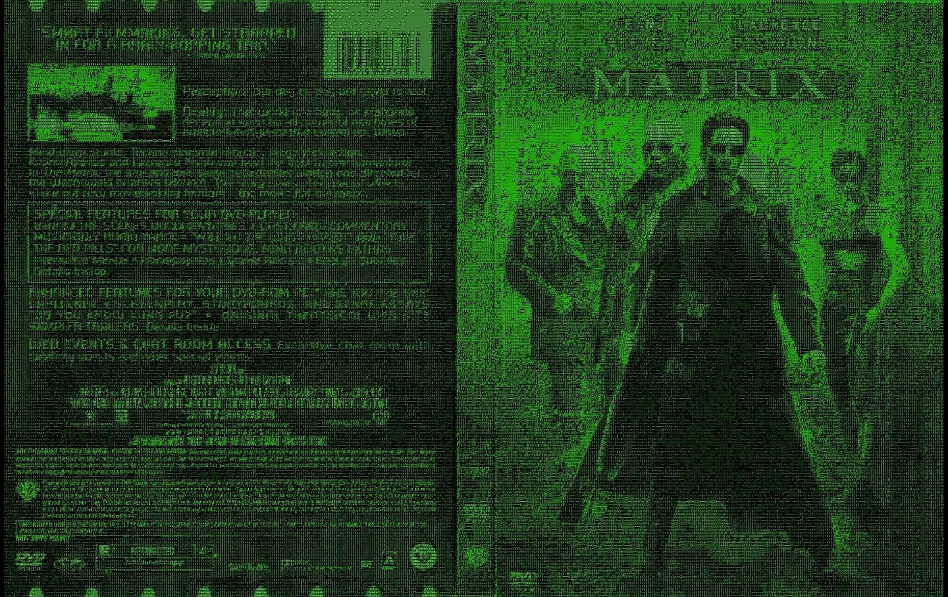 Neon Green The Matrix Dvd Cover Background