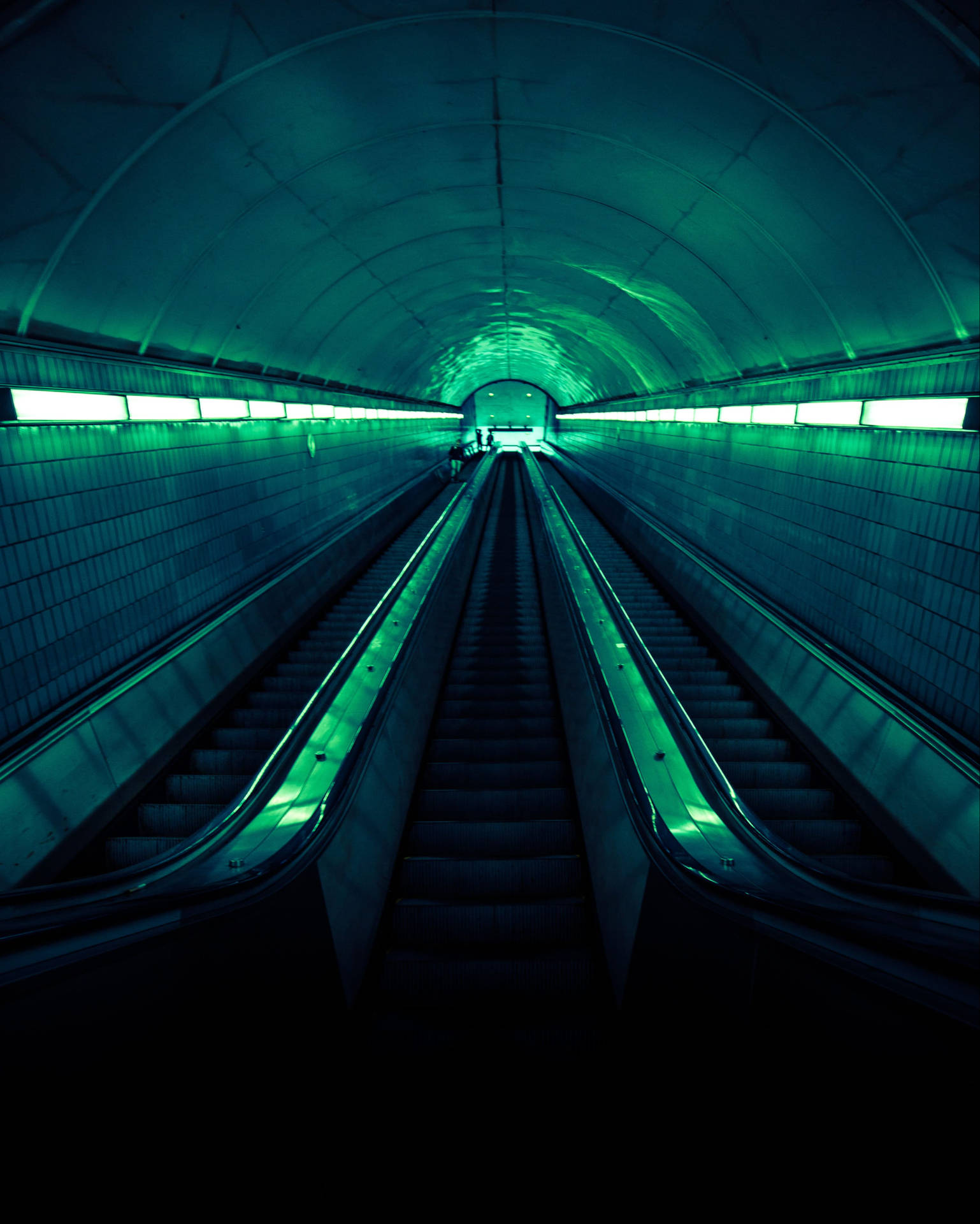 Neon Green Tunnel Background