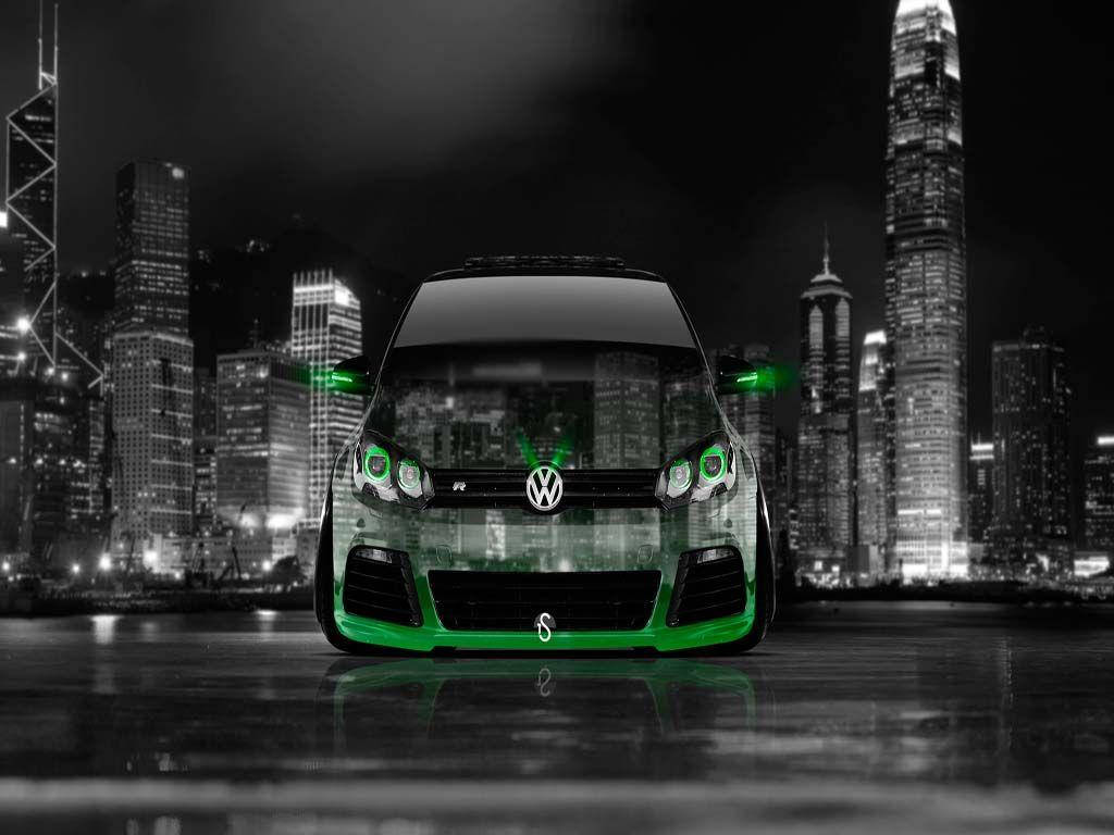 Neon Green Volkswagen Background