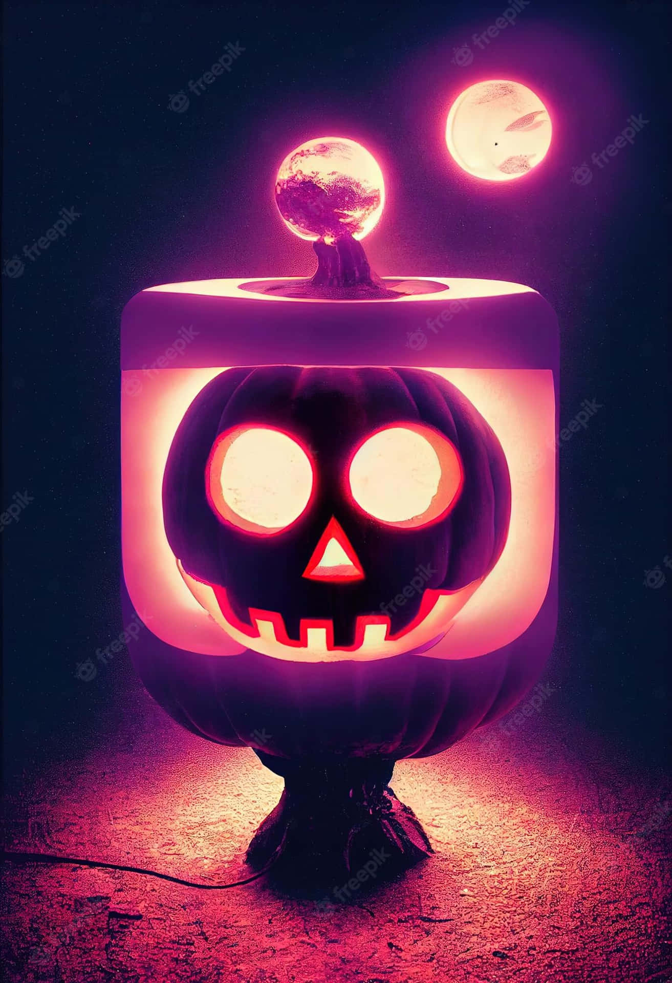 Neon Halloween - Brightly Colored Halloween Costumes Background