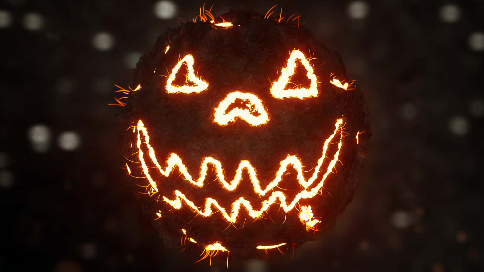 Neon Halloween Pumpkin Carving Background