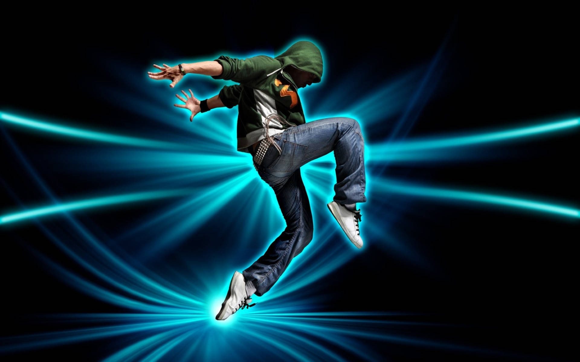 Neon Hip-hop Dance Background