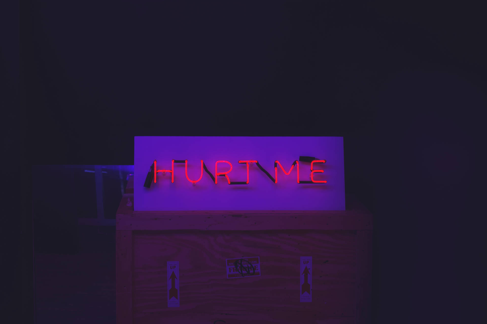 Neon Hurt Me Tumblr Background