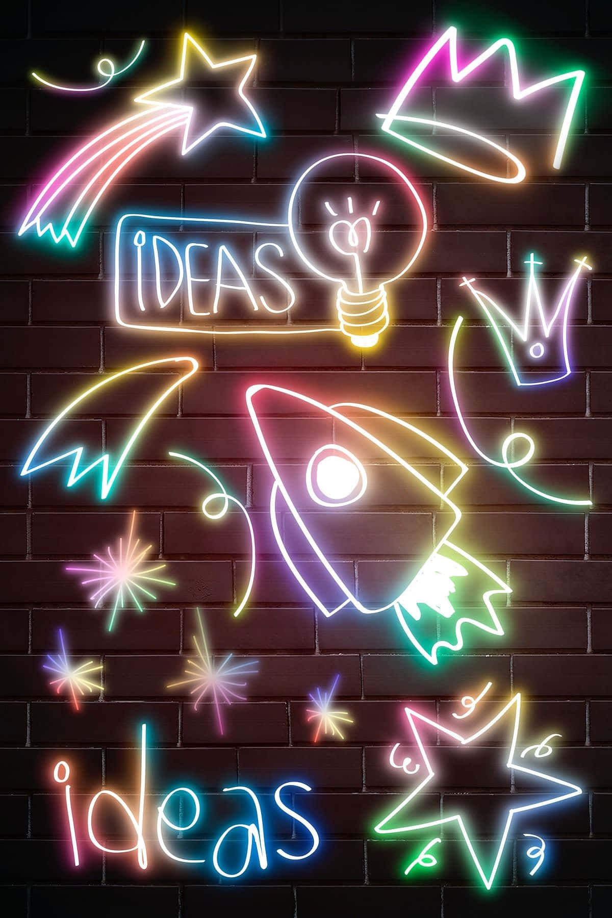Neon Inspiration Wall Art Background
