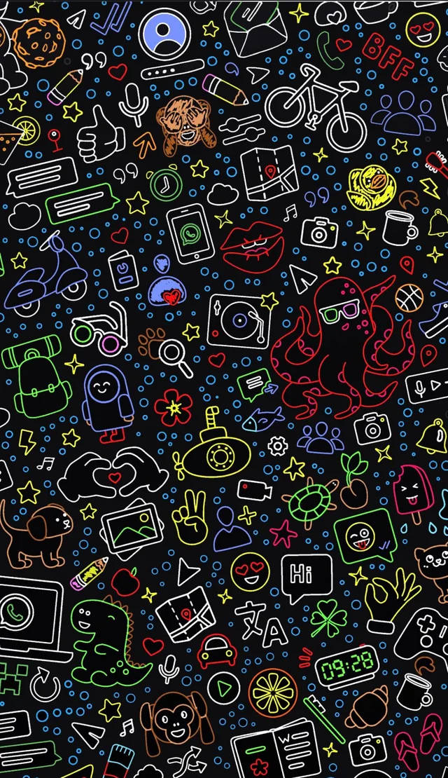 Neon Iphone Whatsapp Background
