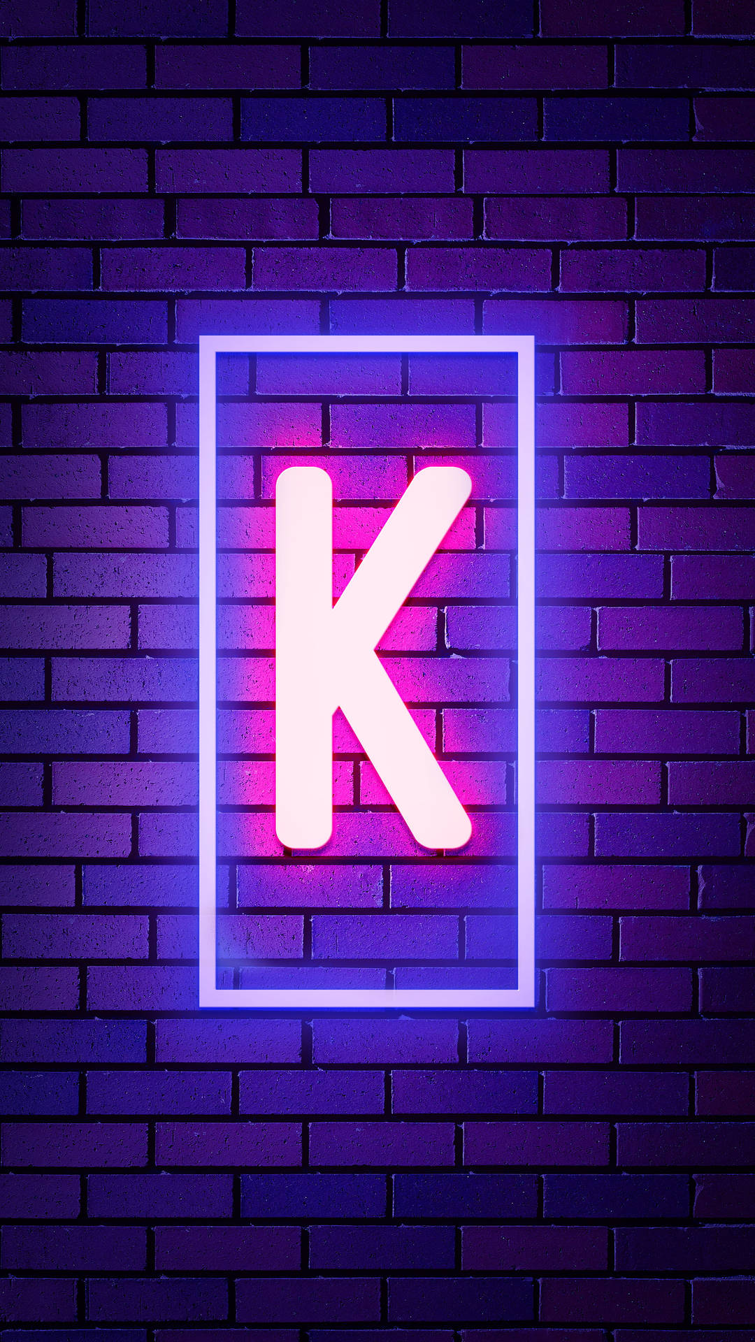Neon Letter K Background