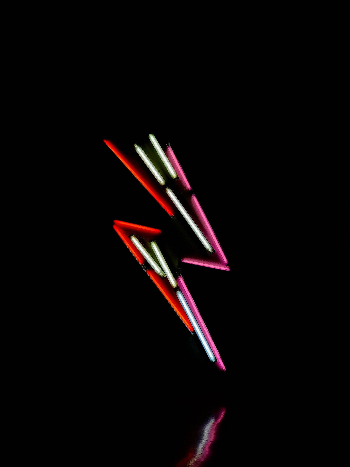 Neon Light Bolt Background