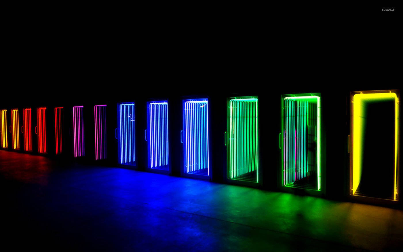 Neon Light Doors Background