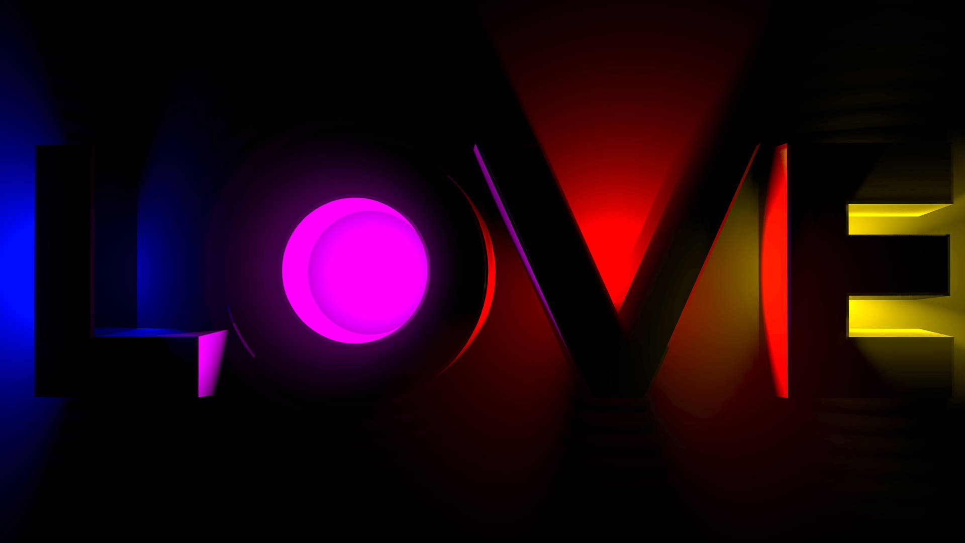 Neon Light Love Background