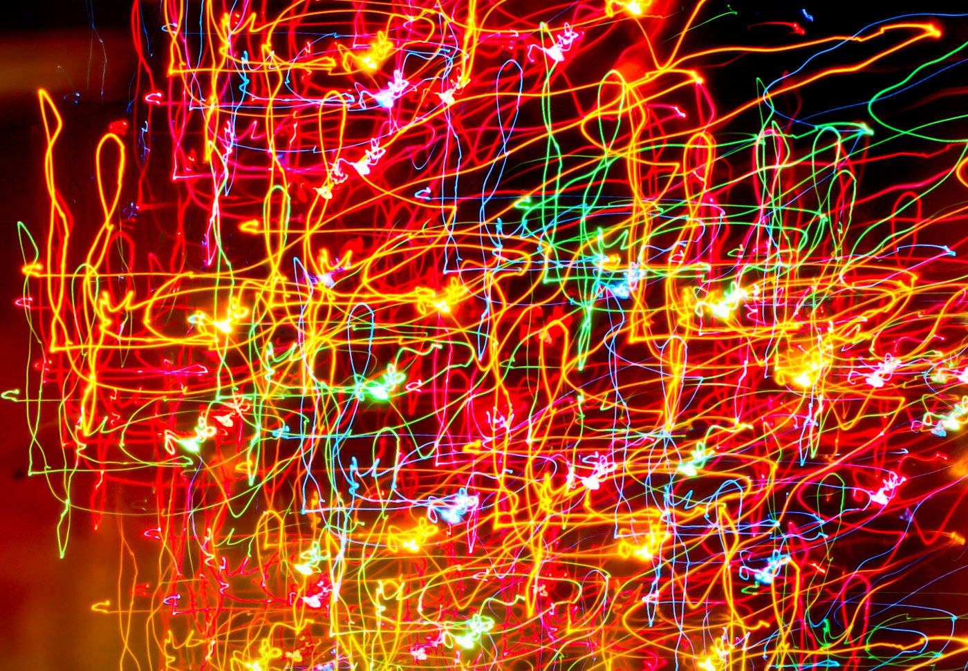 Neon Light Squiggles Background