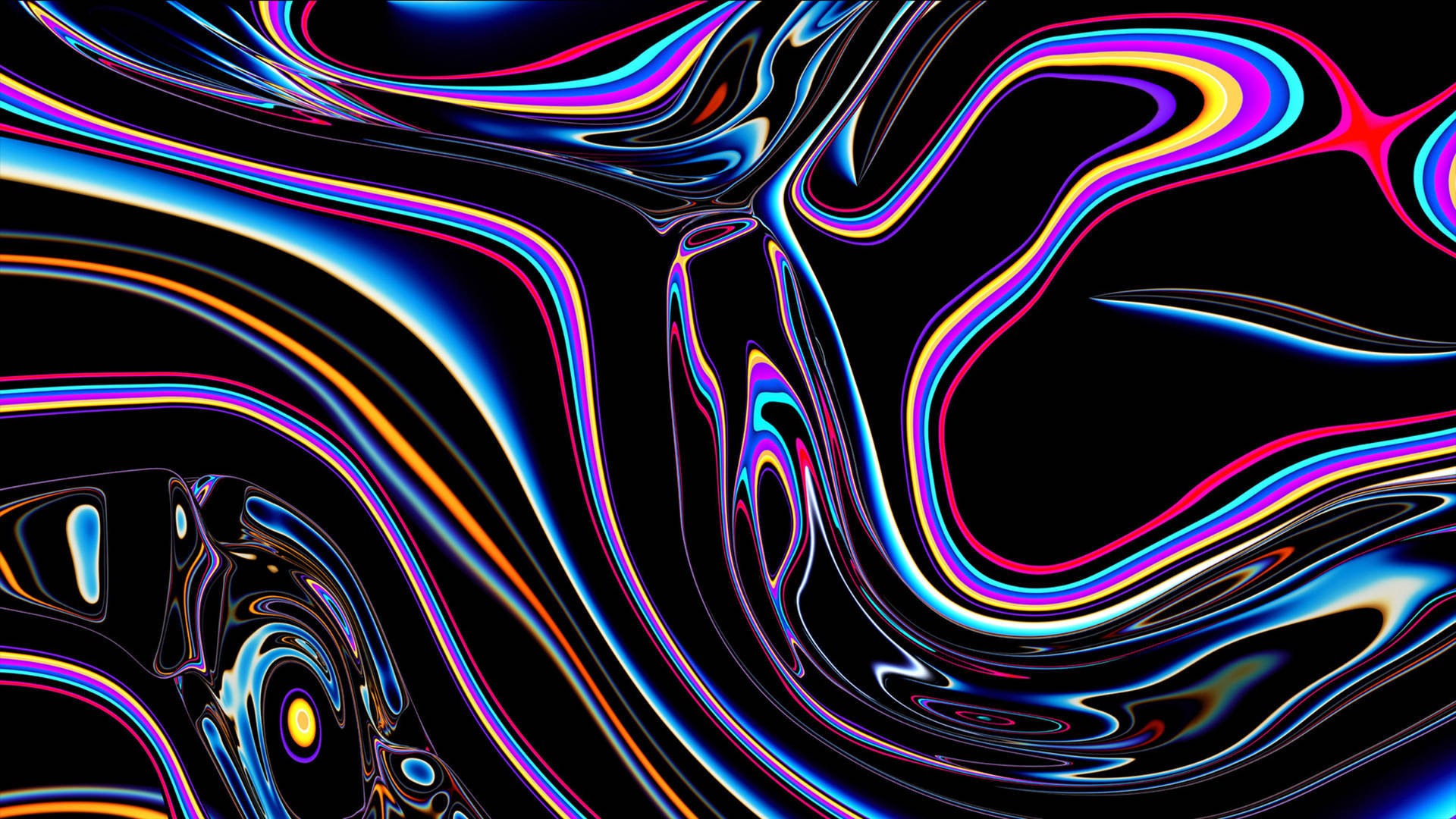 Neon Light Swirl Macbook Pro 4k Background