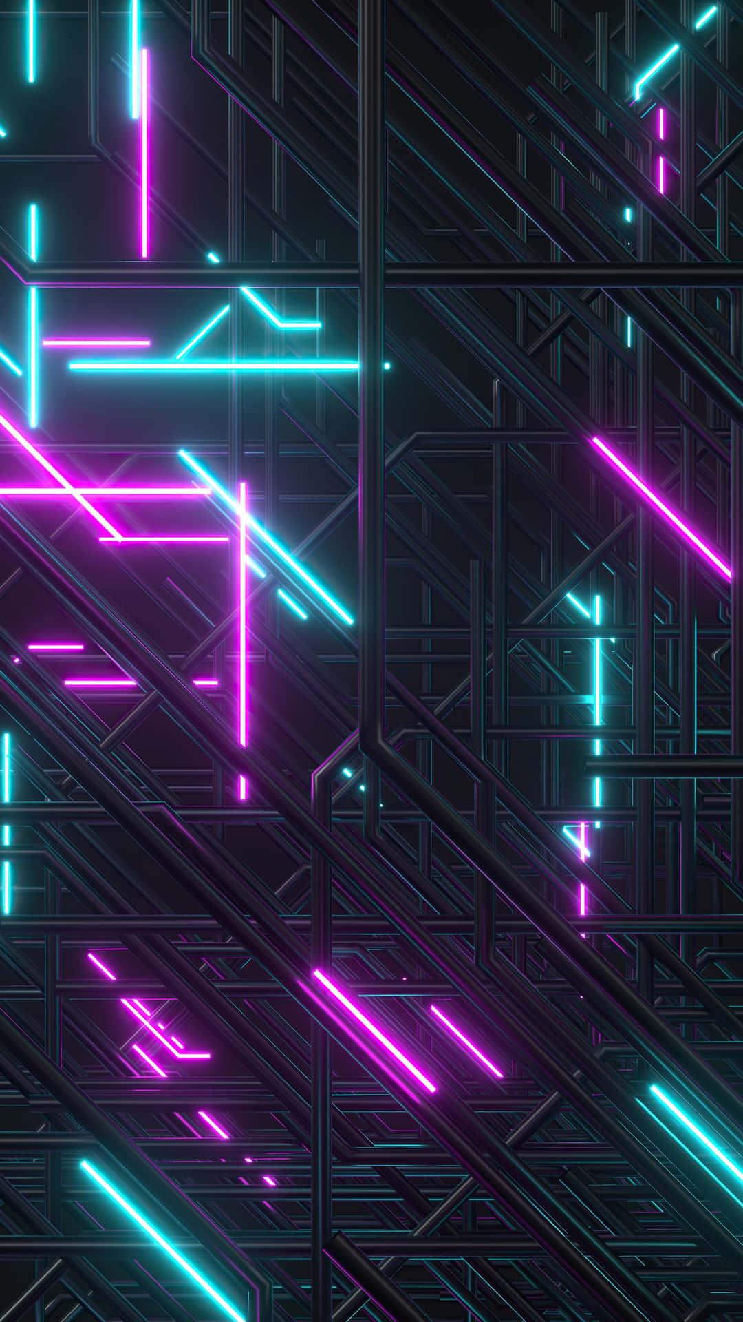 Neon Lights Abstracti Phone Wallpaper Background