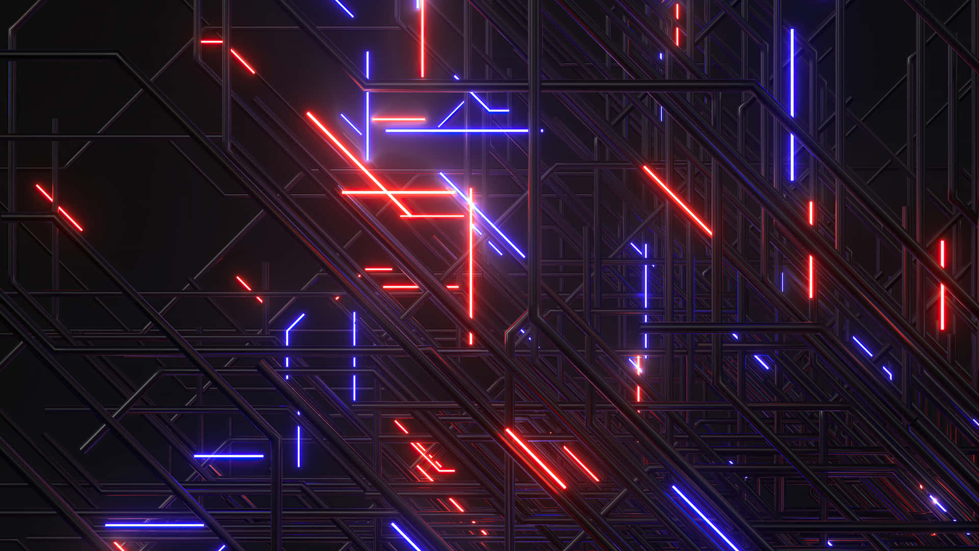 Neon Lights Against A Dark Blue Background Background
