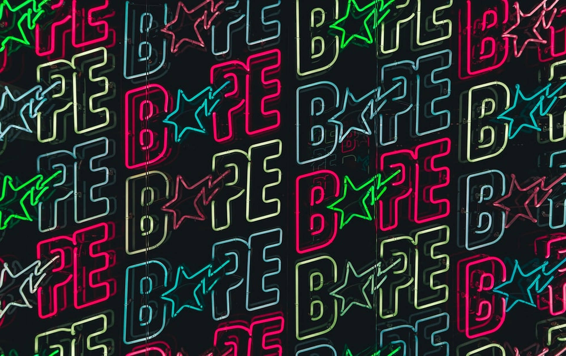 Neon Lights Bape Logo