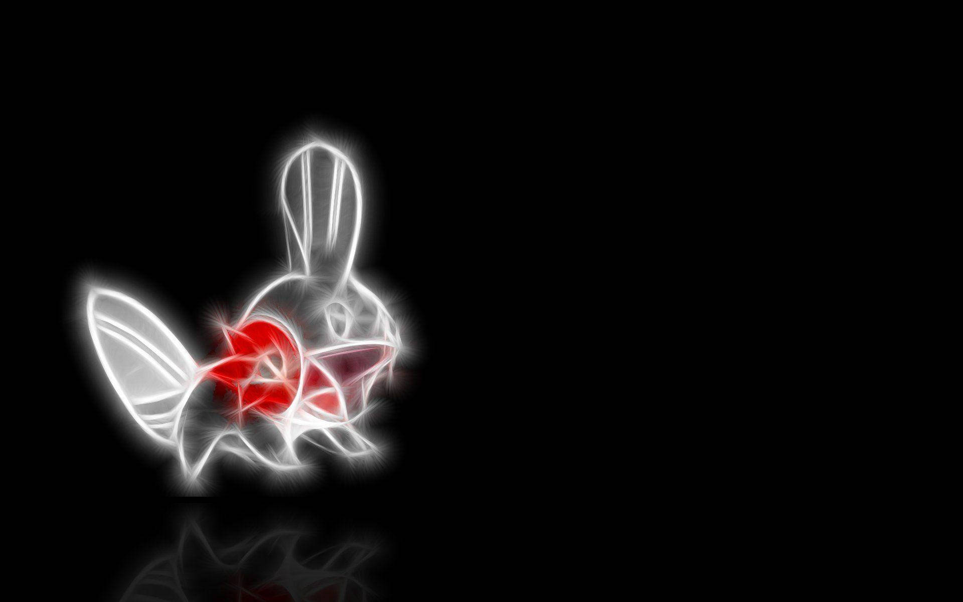 Neon Lights Mudkip Background