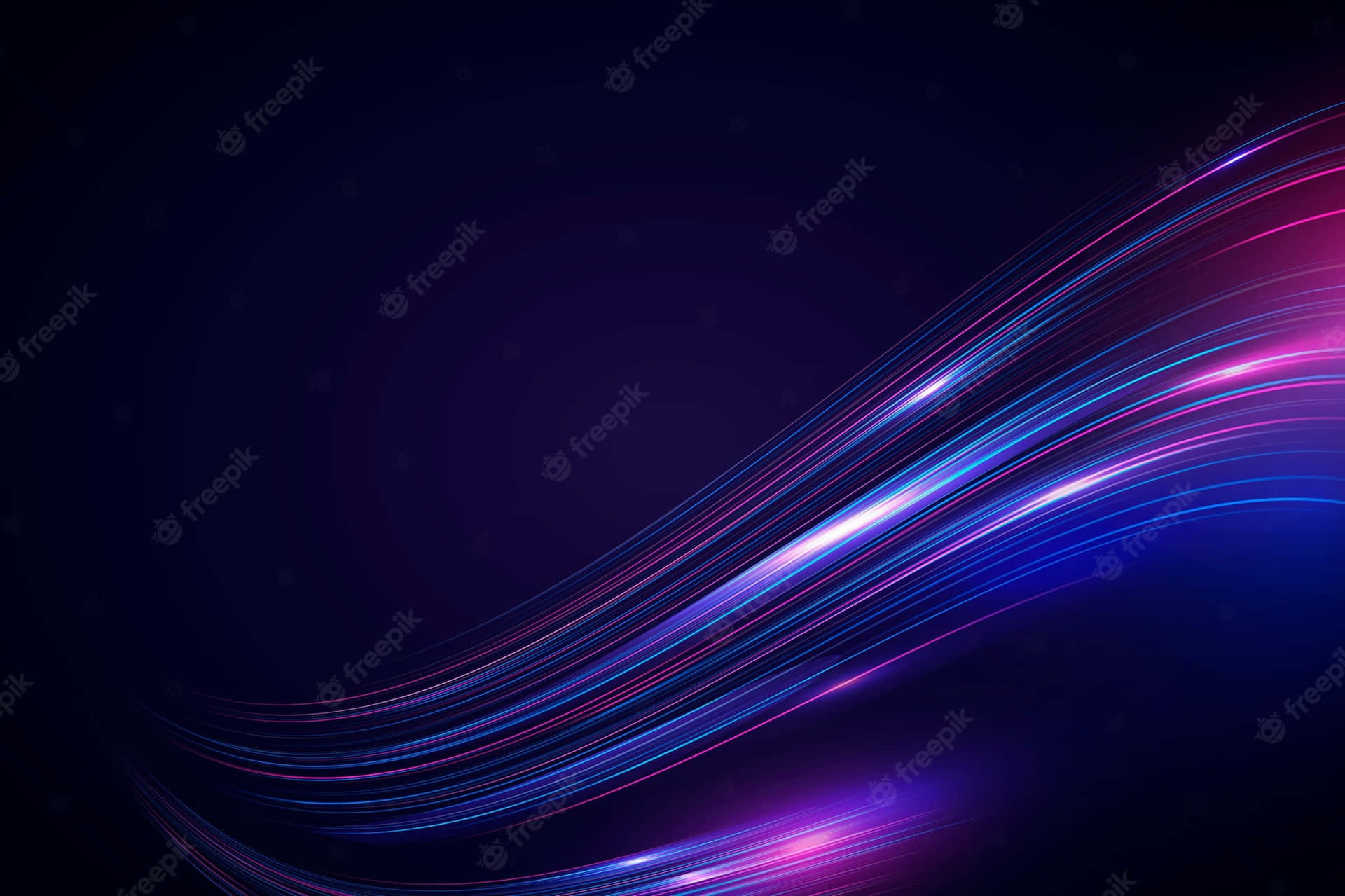 Neon Lights Shine Brightly In The Abstract Background