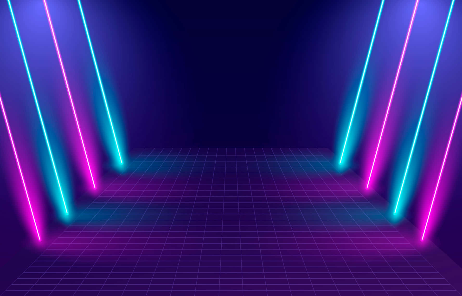Neon Lit Retro Virtual Reality Backdrop