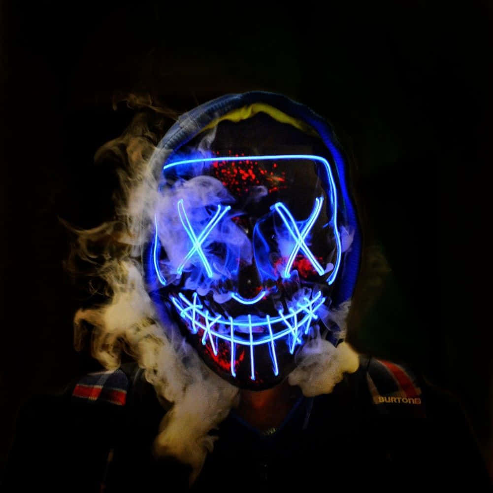Neon Mask 1001 X 1000 Background