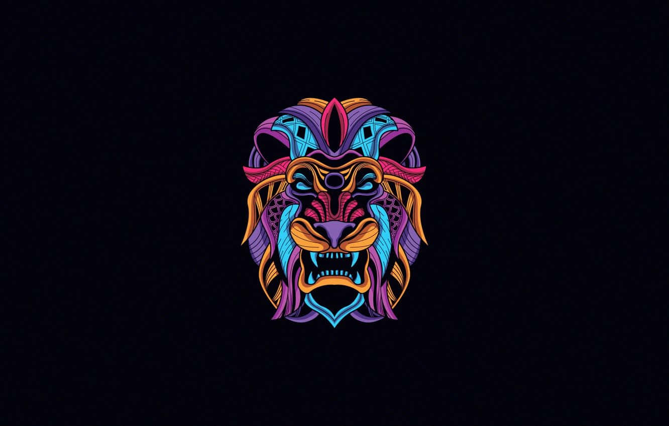 Neon Mask 1332 X 850 Background