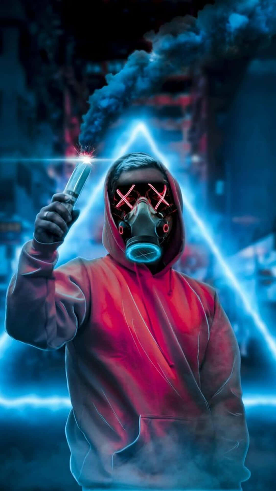Neon Mask 1440 X 2560 Background
