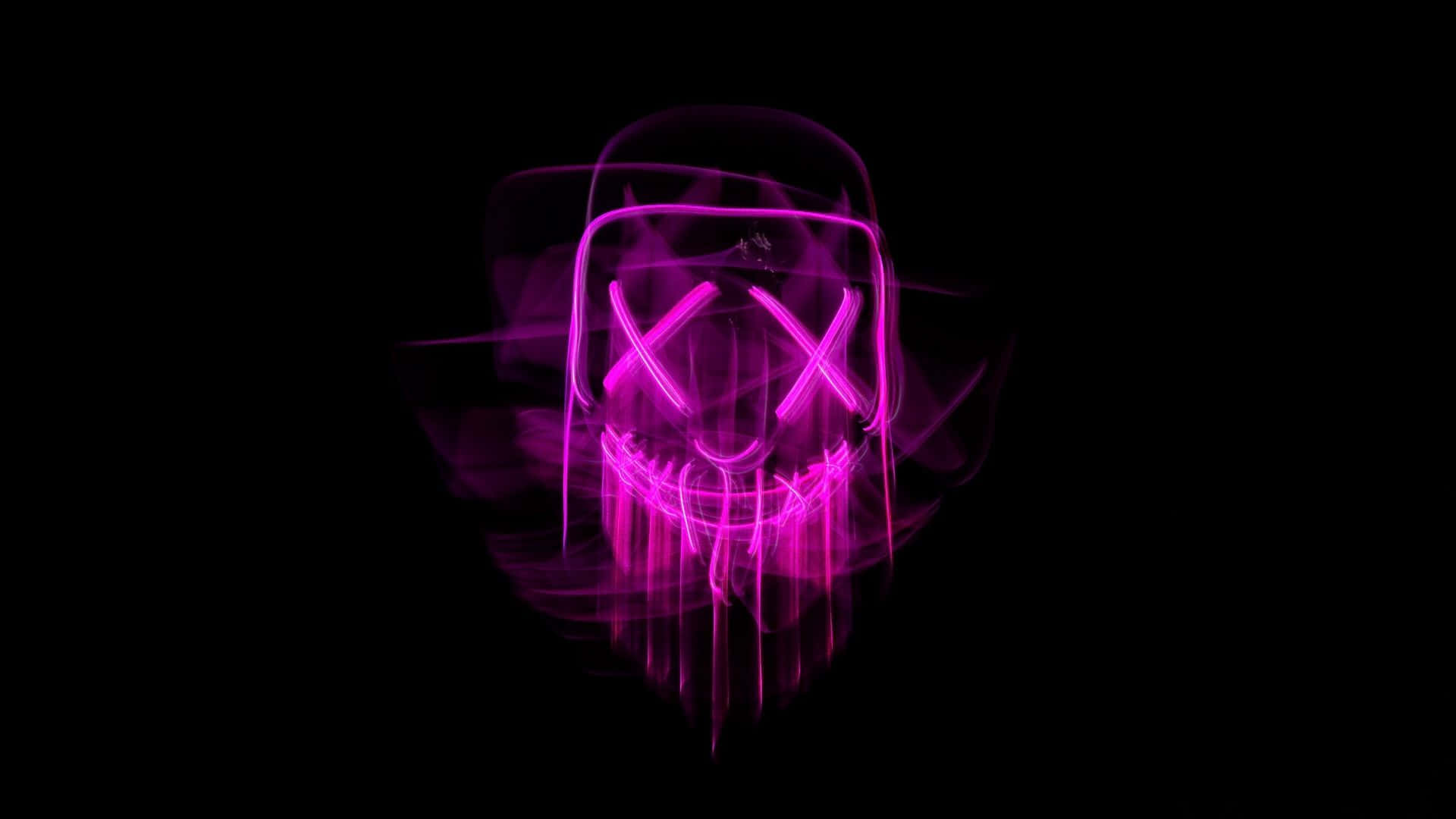 Neon Mask 1920 X 1080 Background