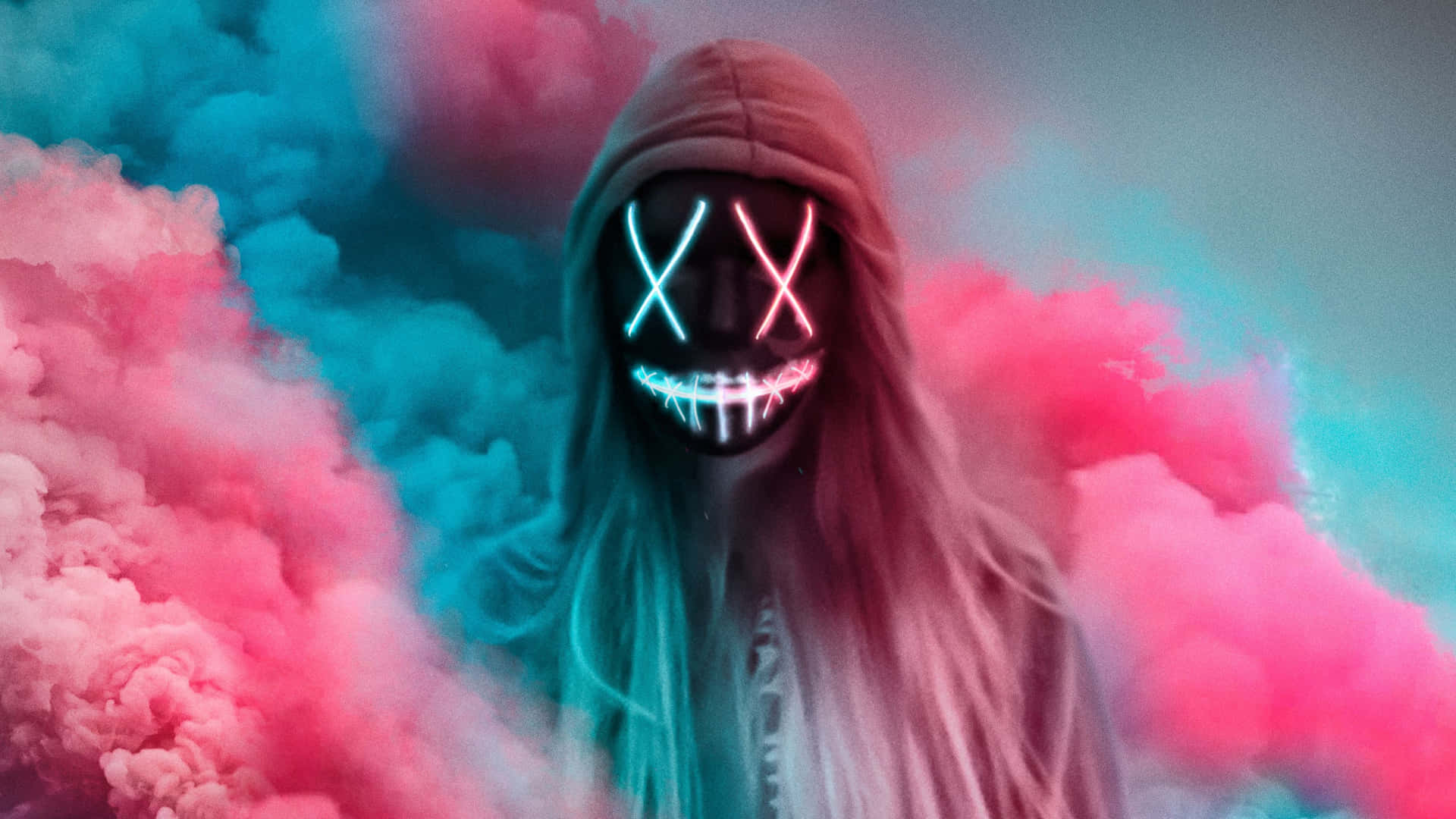 Neon Mask 3240 X 1822 Background