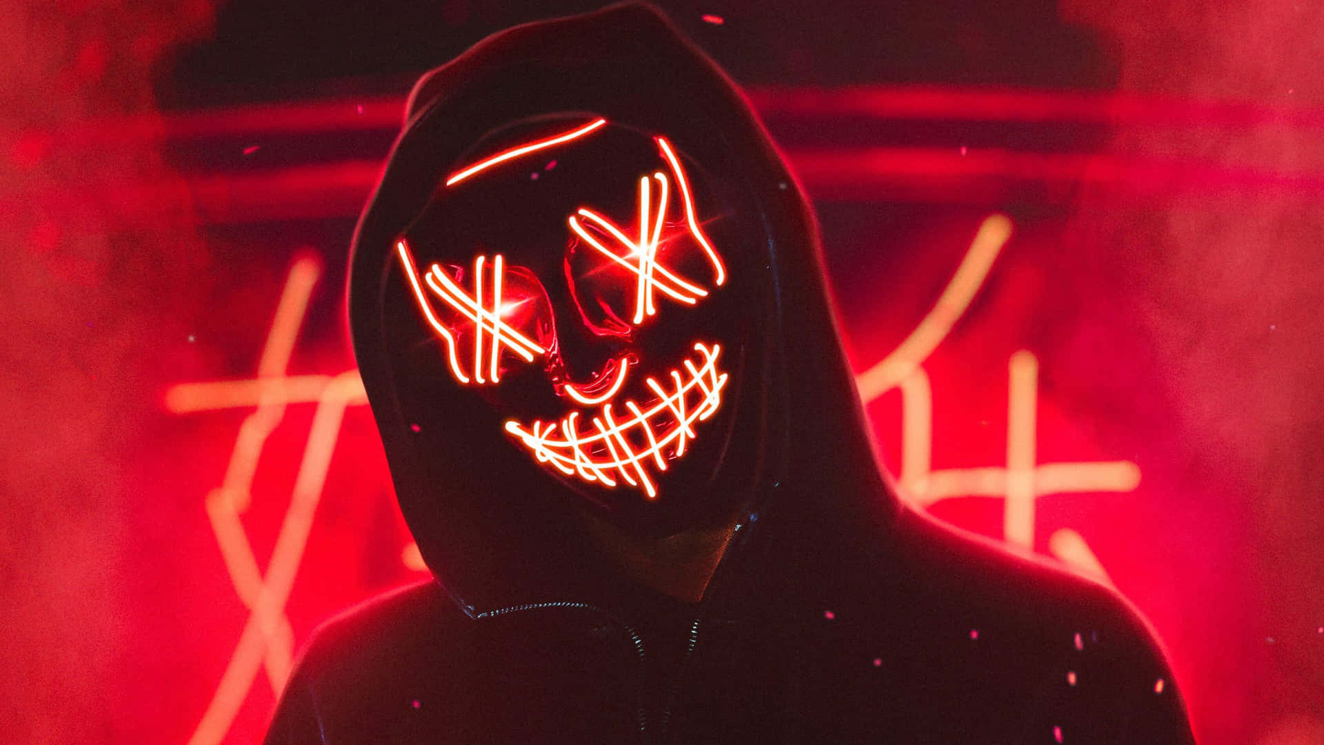 Neon Mask 3378 X 1900 Background