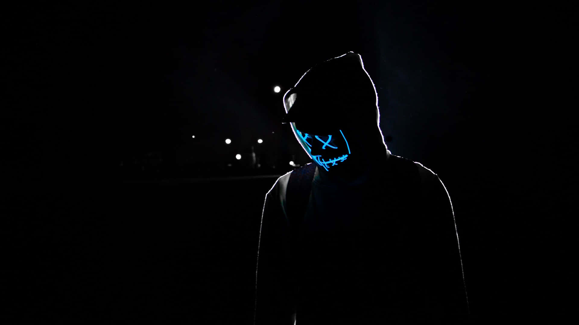 Neon Mask 3840 X 2160 Background