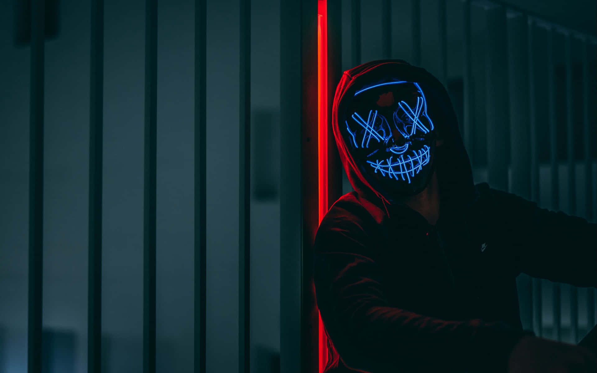 Neon Mask 3840 X 2400 Background