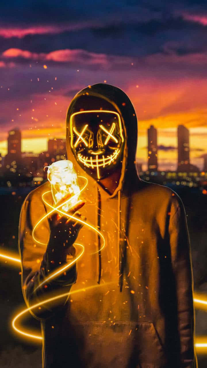 Neon Mask 720 X 1280 Background