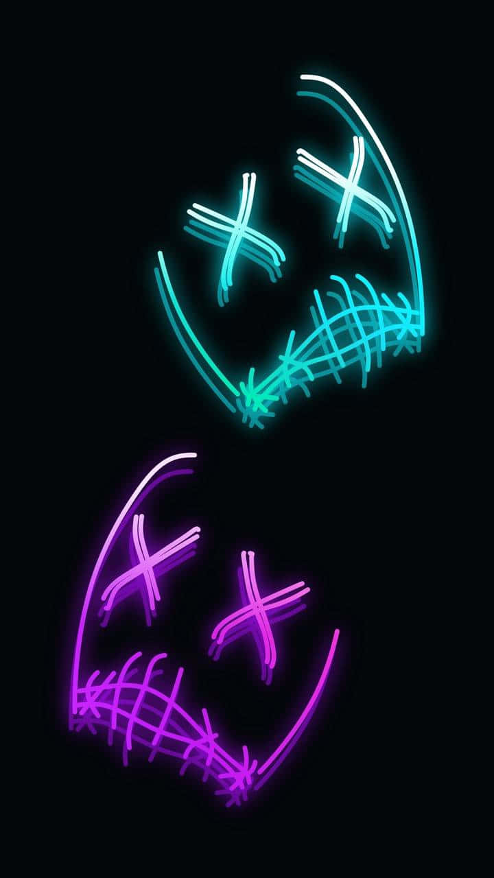 Neon Mask Background