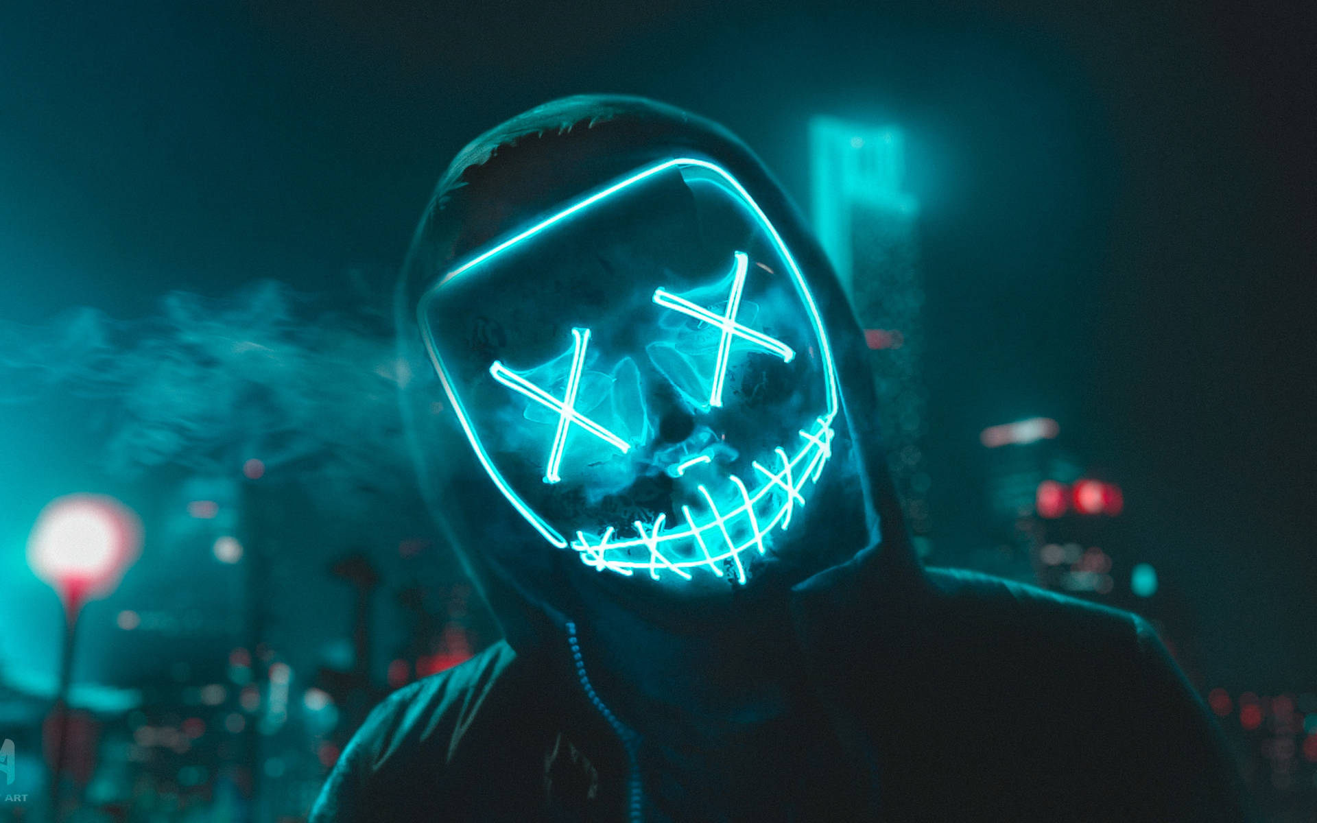 Neon Mask Wallpapers Background