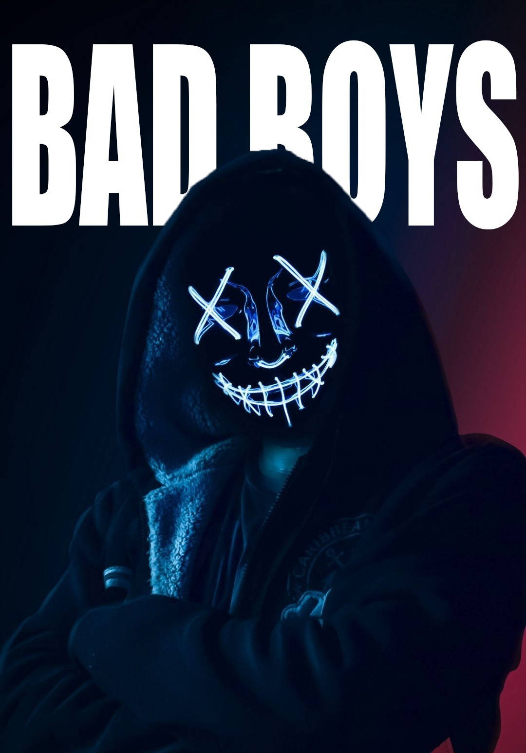Neon Masked Bad Boy Background