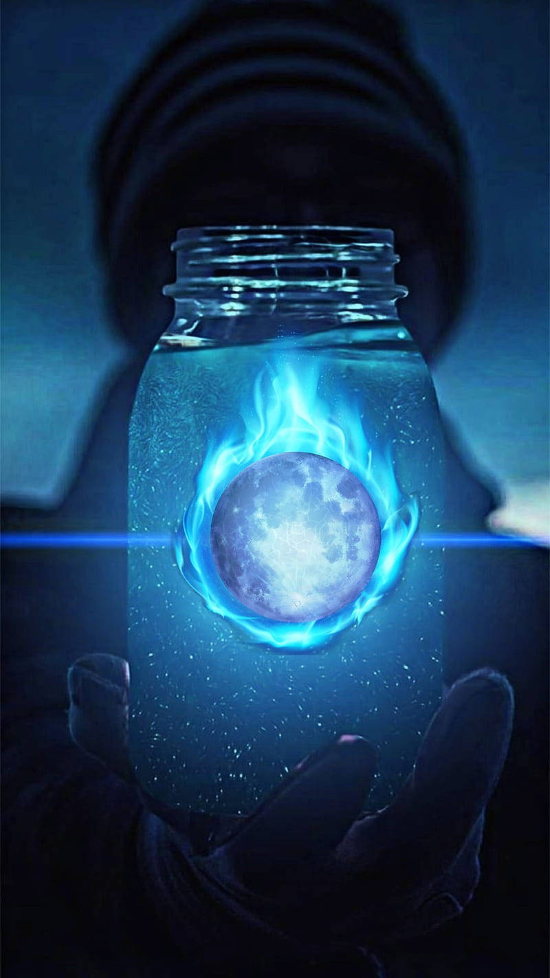 Neon Moon In A Jar Background