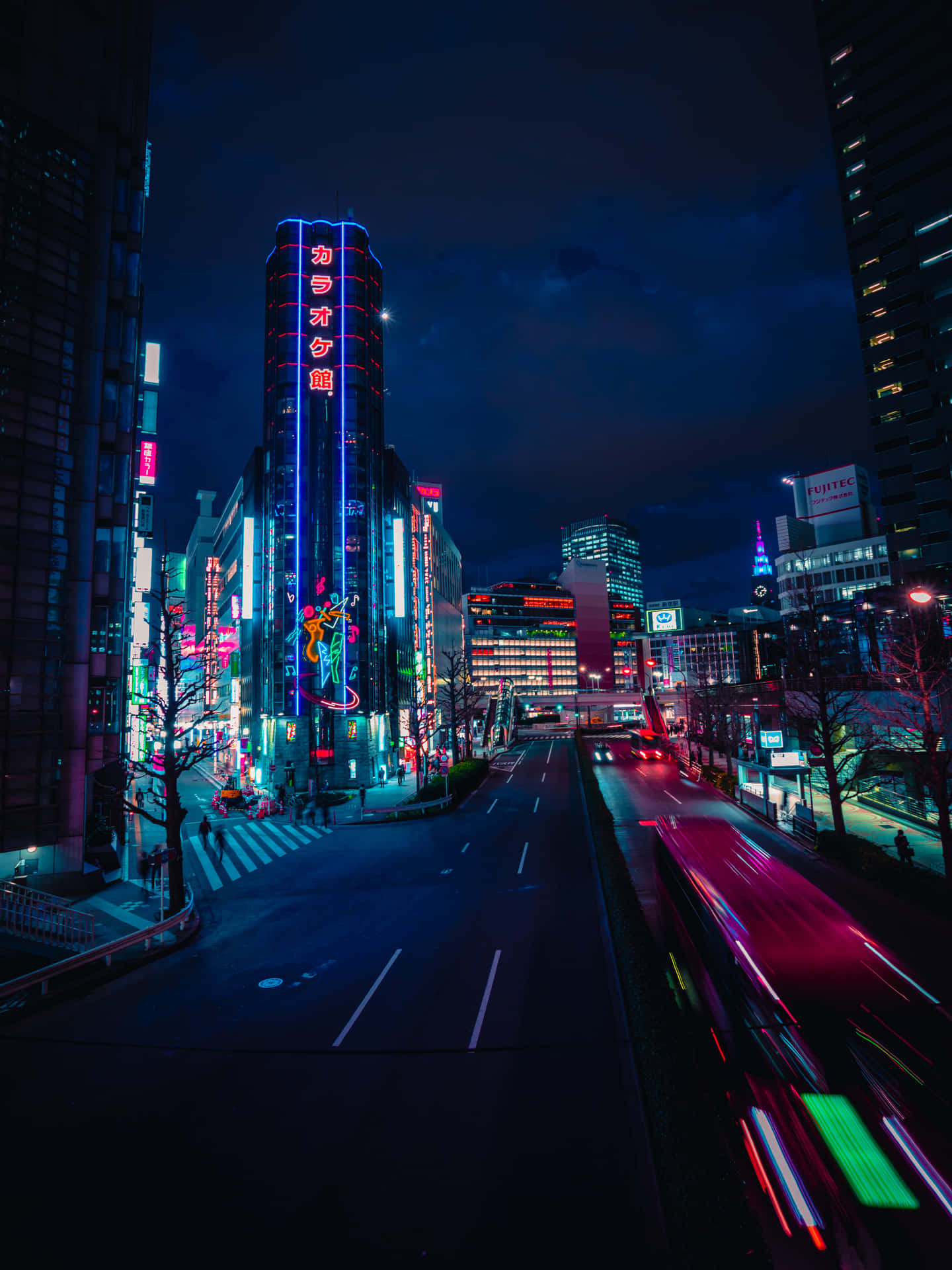 Neon Nightlife Urban Cityscape4 K Background