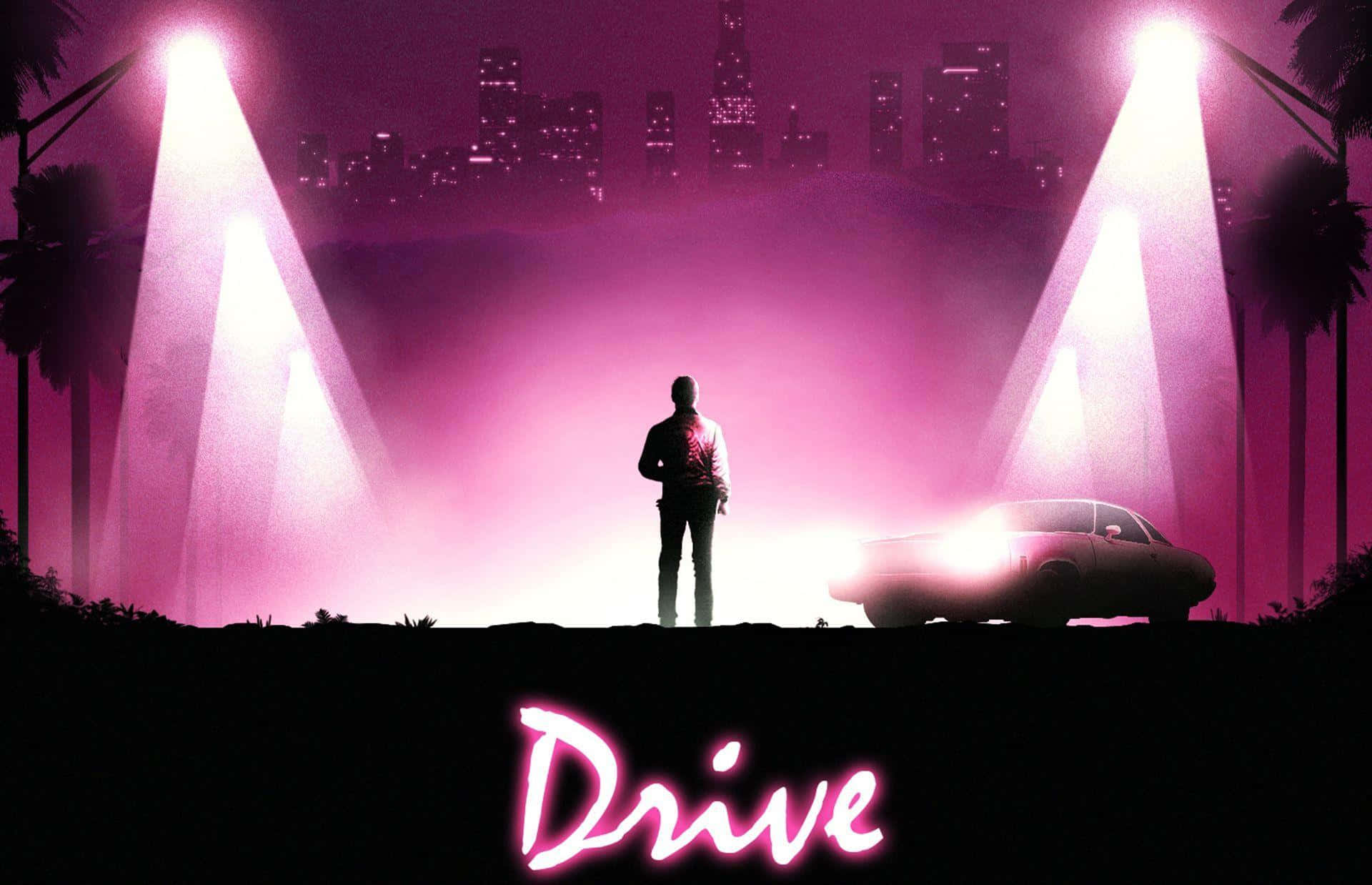 Neon Noir Drive Movie Artwork Background