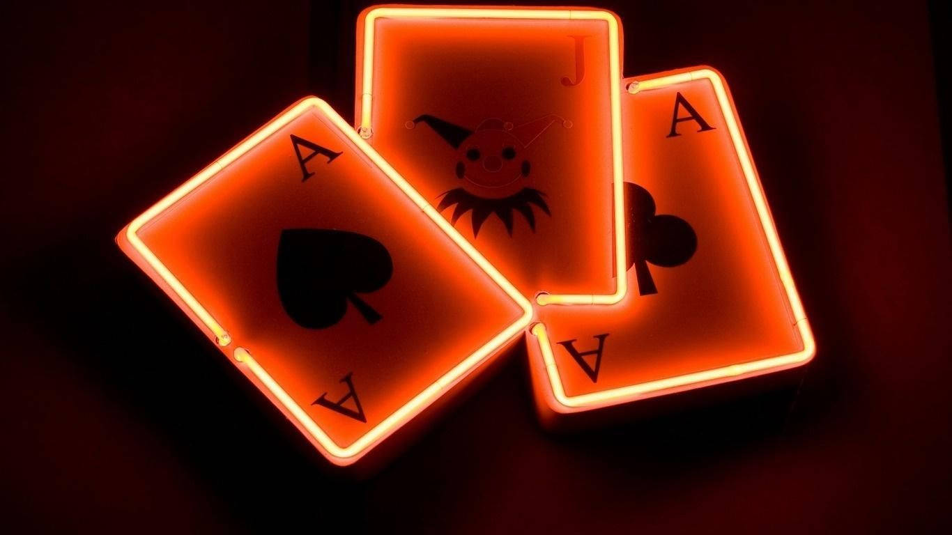 Neon Orange Aesthetic Cards Background