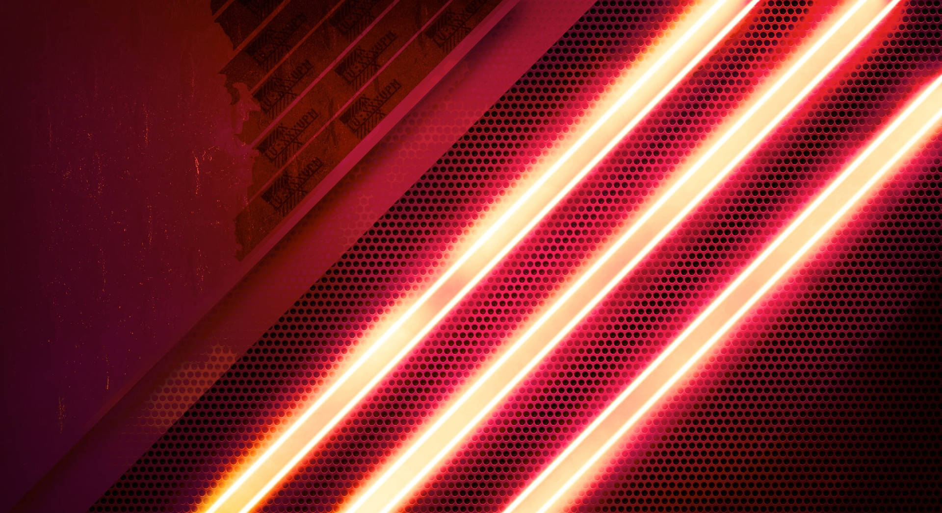 Neon Orange Aesthetic Long Lights Background