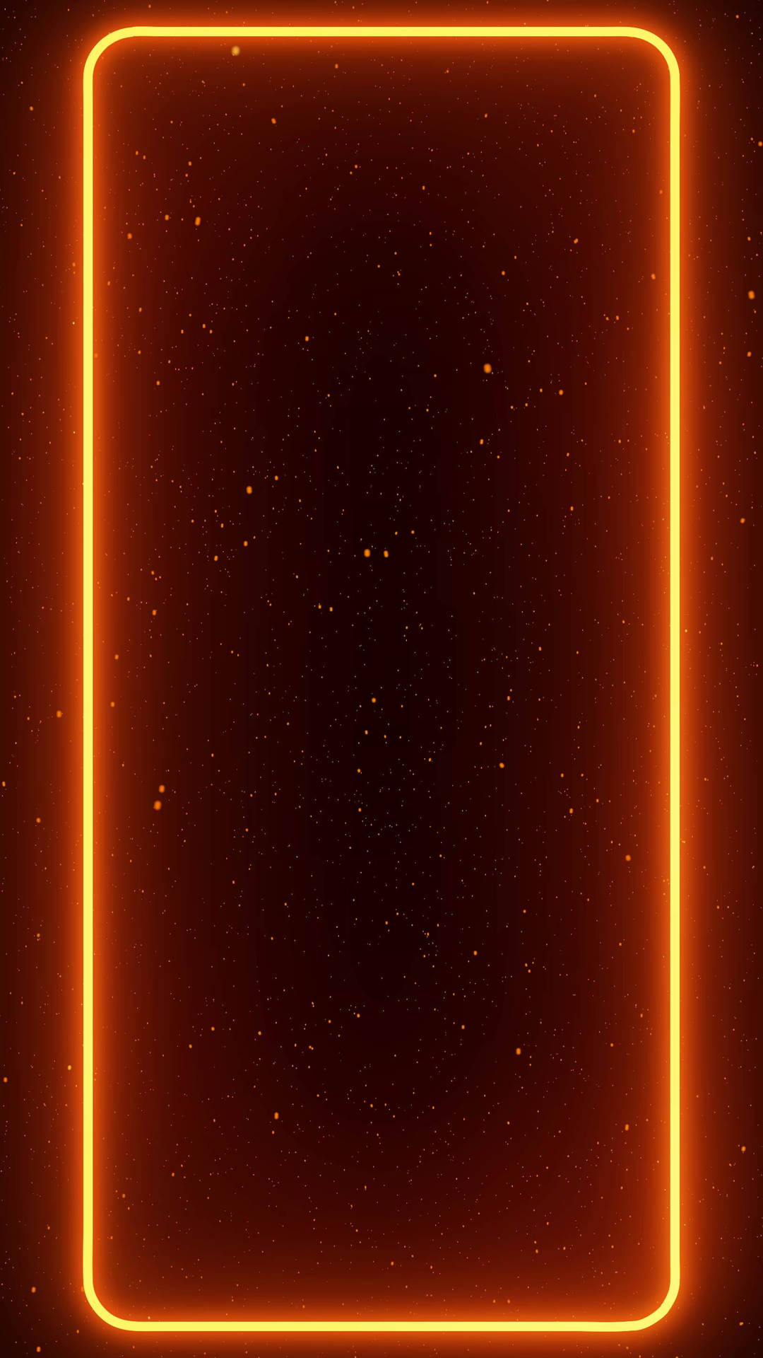 Neon Orange Aesthetic Phone Frame Background