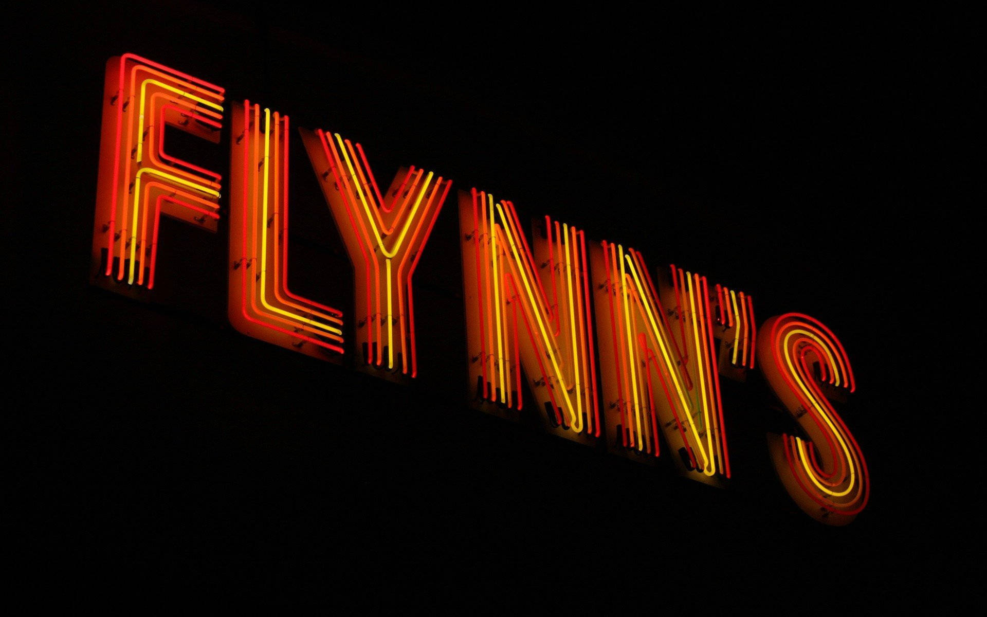 Neon Orange Flynn's Led Signage Background