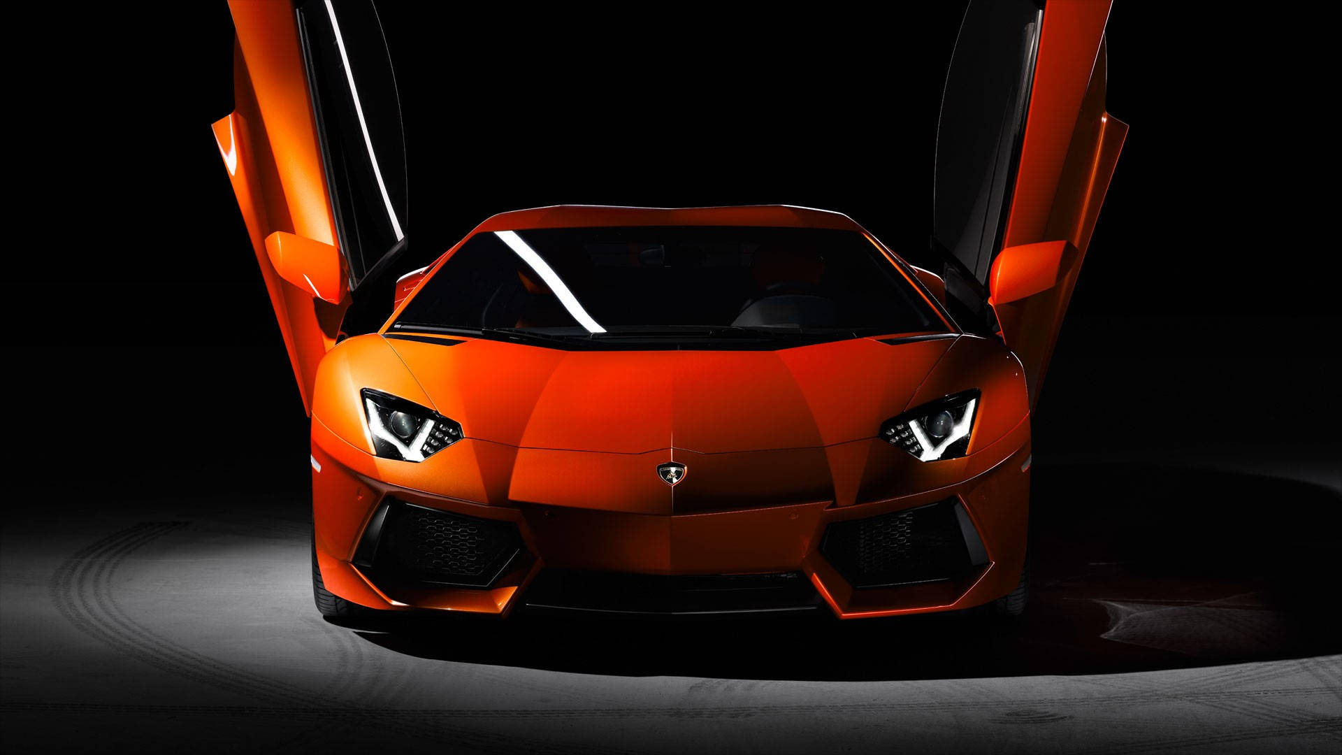 Neon Orange Lamborghini Background