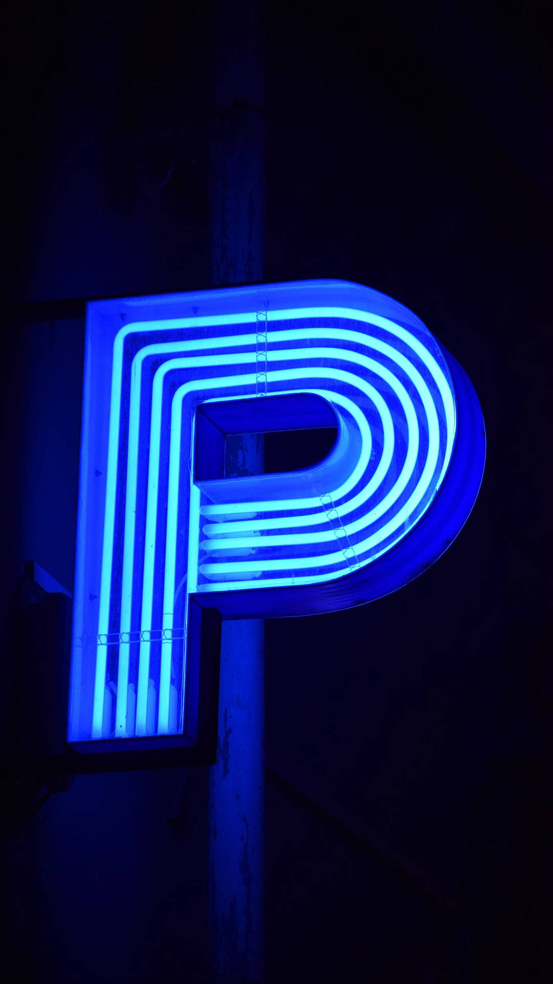 Neon P Letter Background