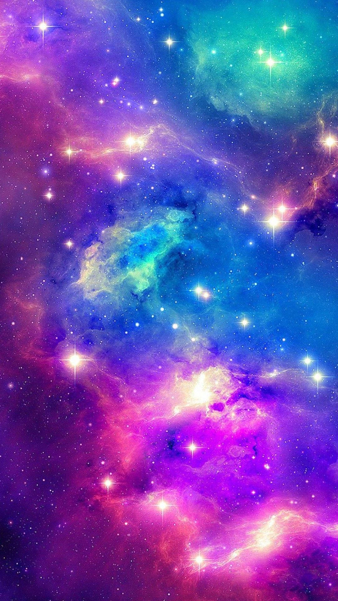 Neon Pastel Galaxy Nebula