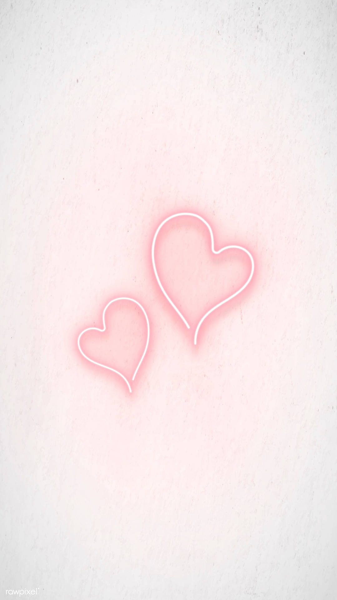 Neon Pastel Pink Heart Phone Background Background