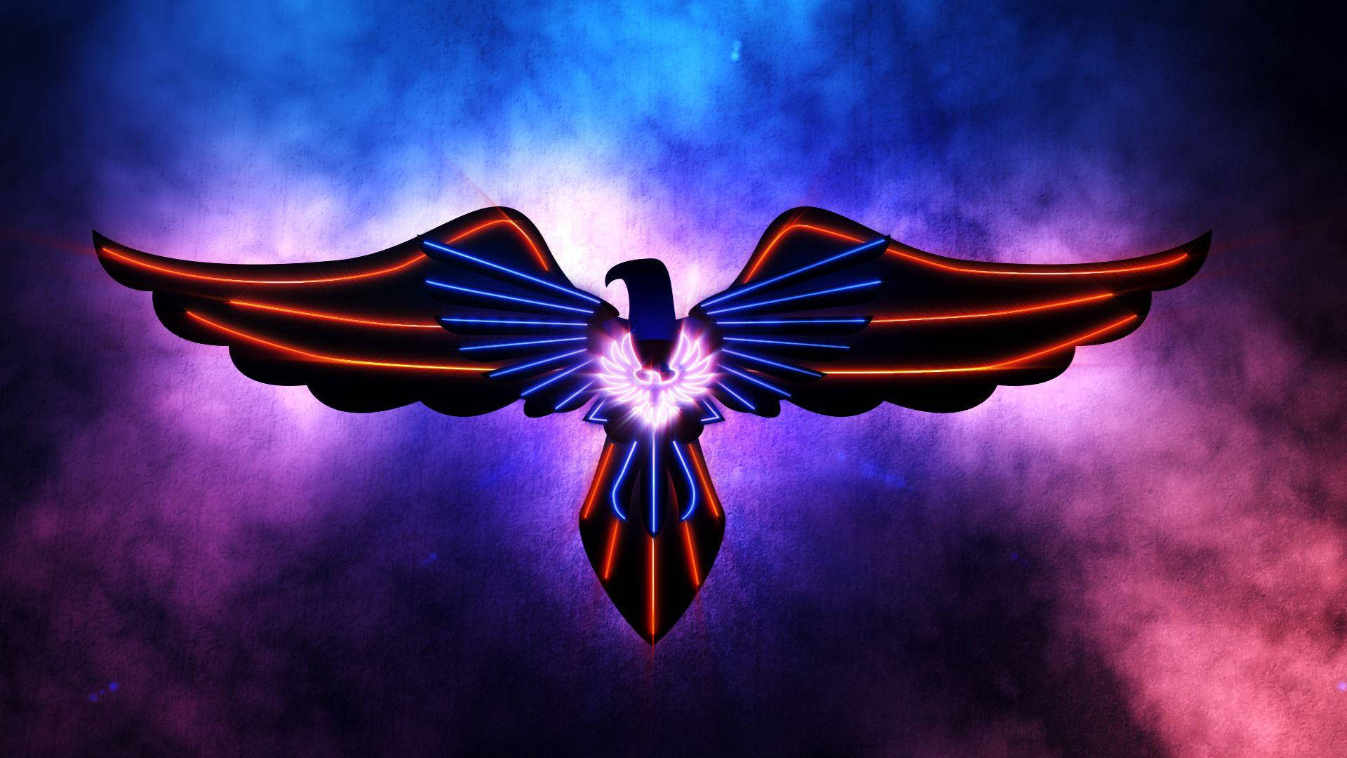Neon Phoenix Symbol From American Gods Series