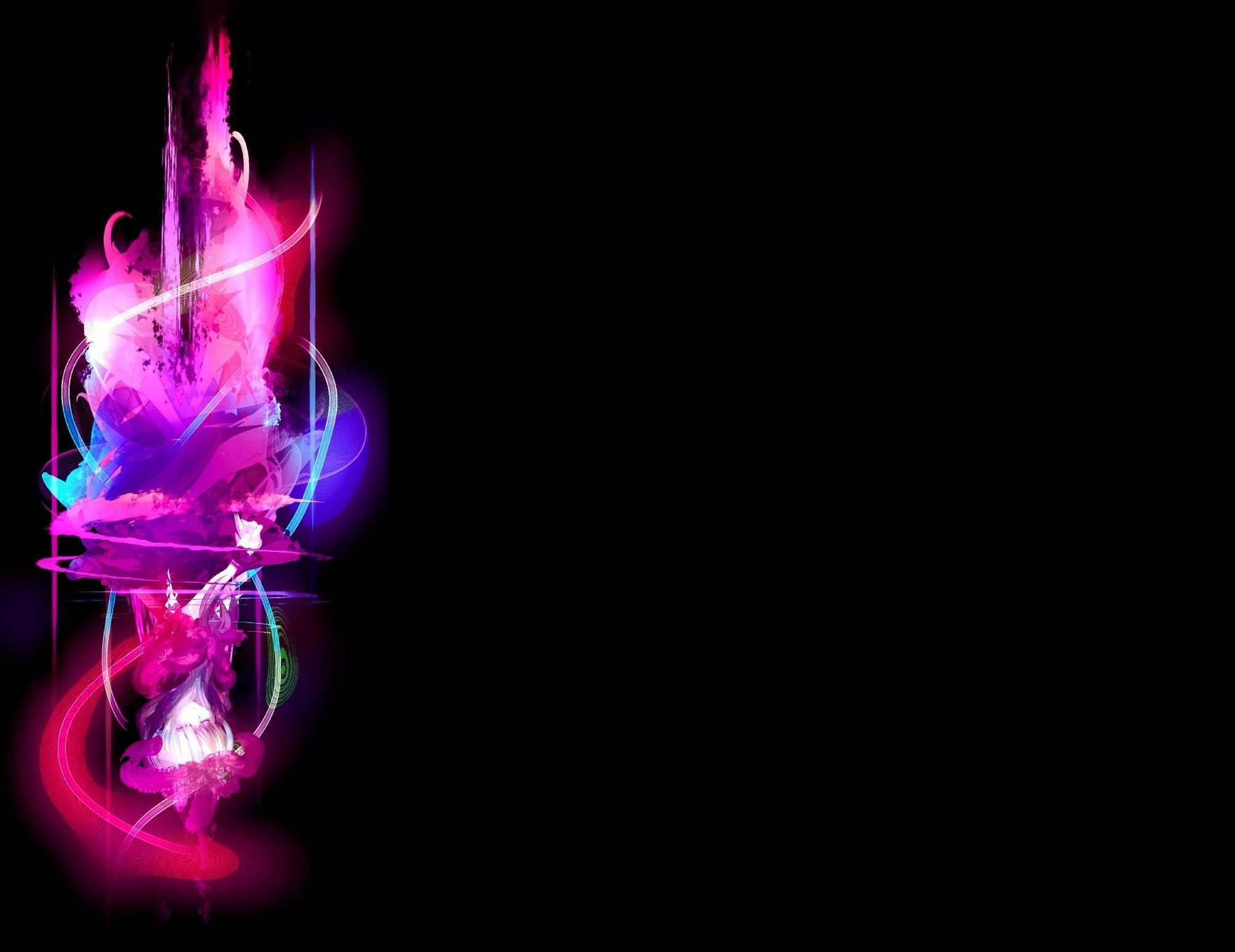 Neon Pink Abstract In Dark Background Background