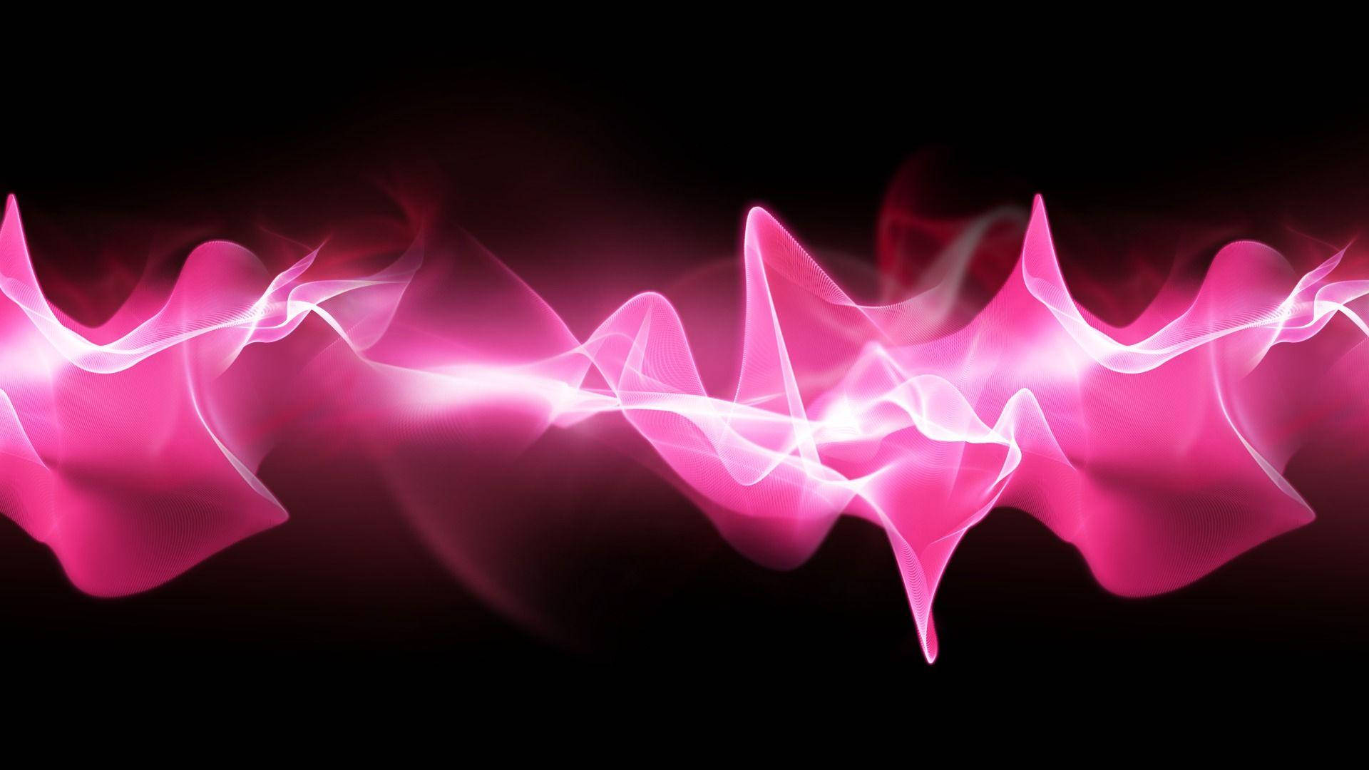 Neon Pink Abstract Waves