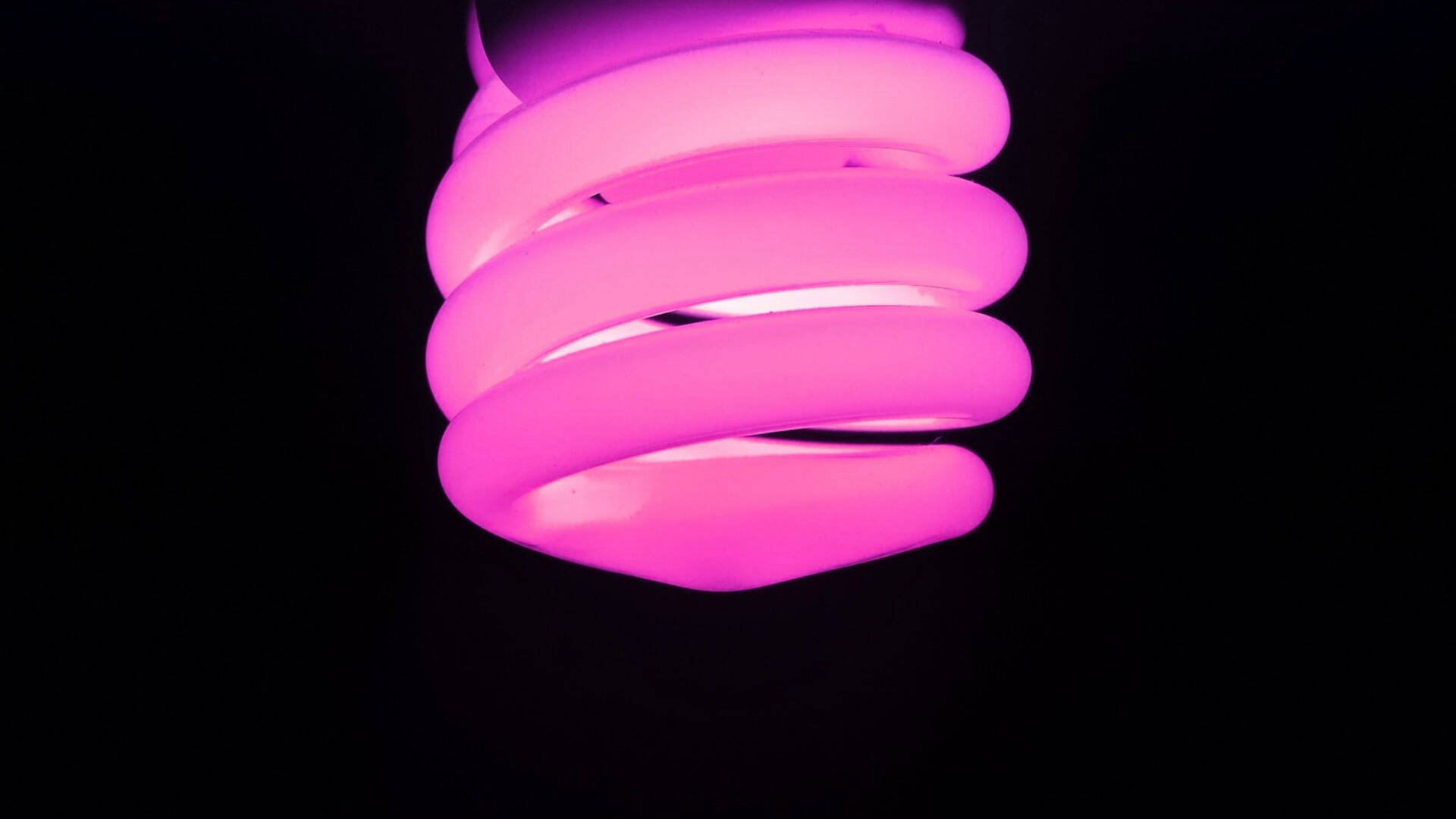 Neon Pink Aesthetic Light Bulb Background