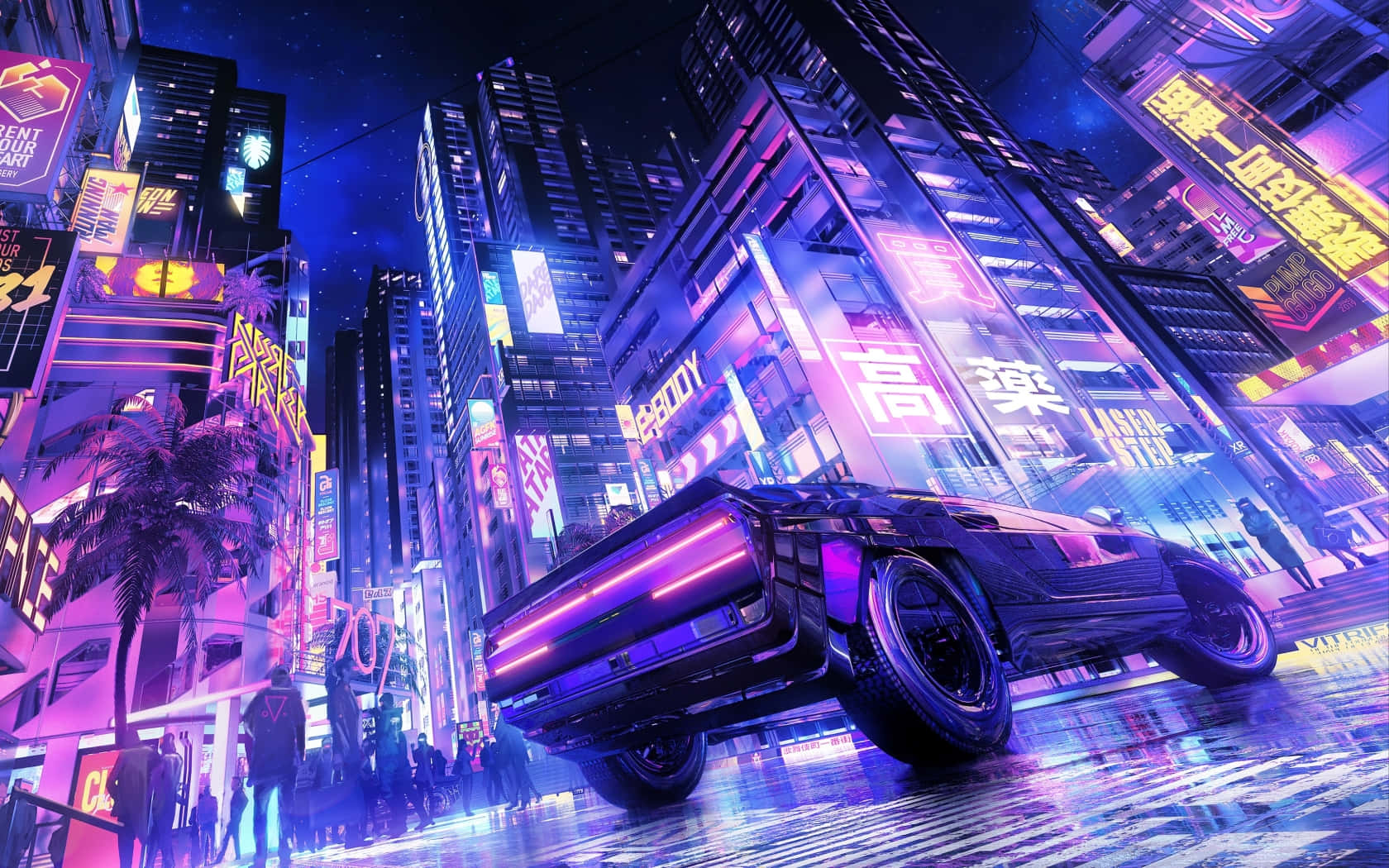 Neon Pink And Blue [wallpaper] Background