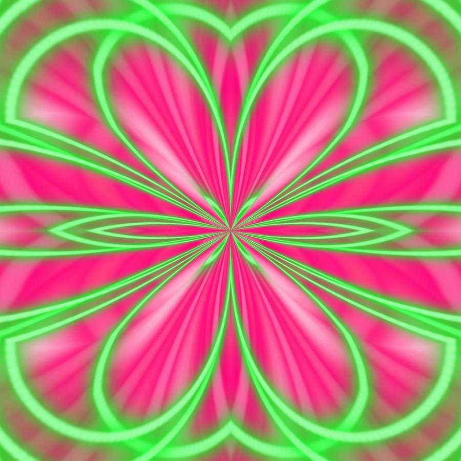 Neon Pink And Green Mirror Graphic Background